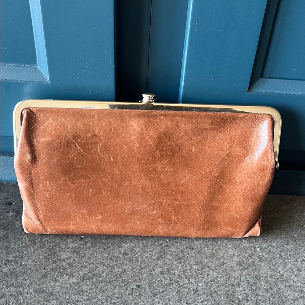 Hobo brown Leather Clutch wallet